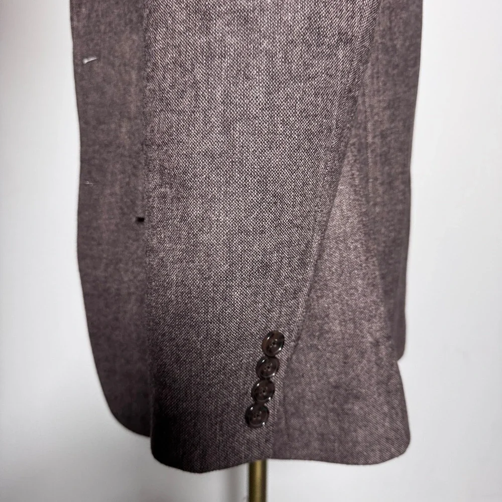 J.Crew Thompson Blazer Mens 38R Brown Heathered Wool Blend Two-Button Jacket